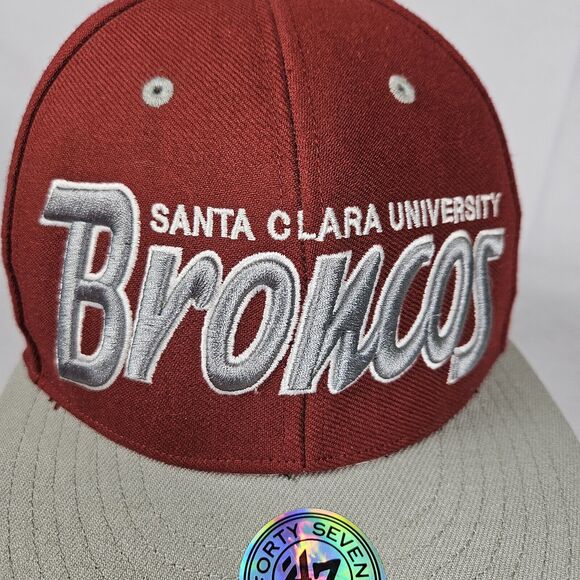 Rare Vintage Santa Clara University Broncos '47 Brand SnapBack Hat Cap Y2K NCAA - Picture 4 of 16